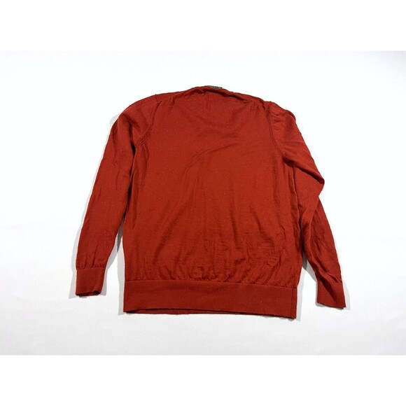 Rodd Gunn Sweater Mens Pullover Orange Merino Wool Casual Adult Sz M PILING - Picture 6 of 7